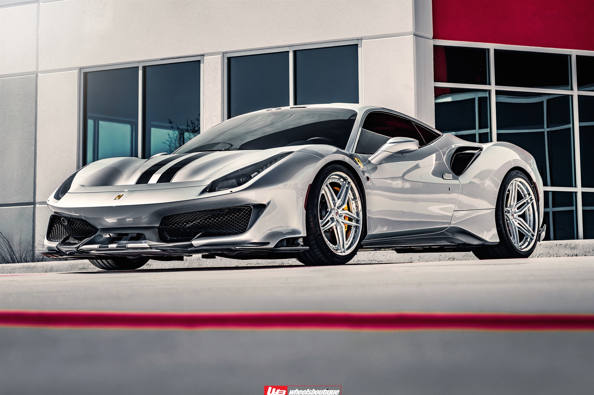 Ferrari 488 Pista | Argento Nürburgring | on HRE S107SC | Brushed Clear