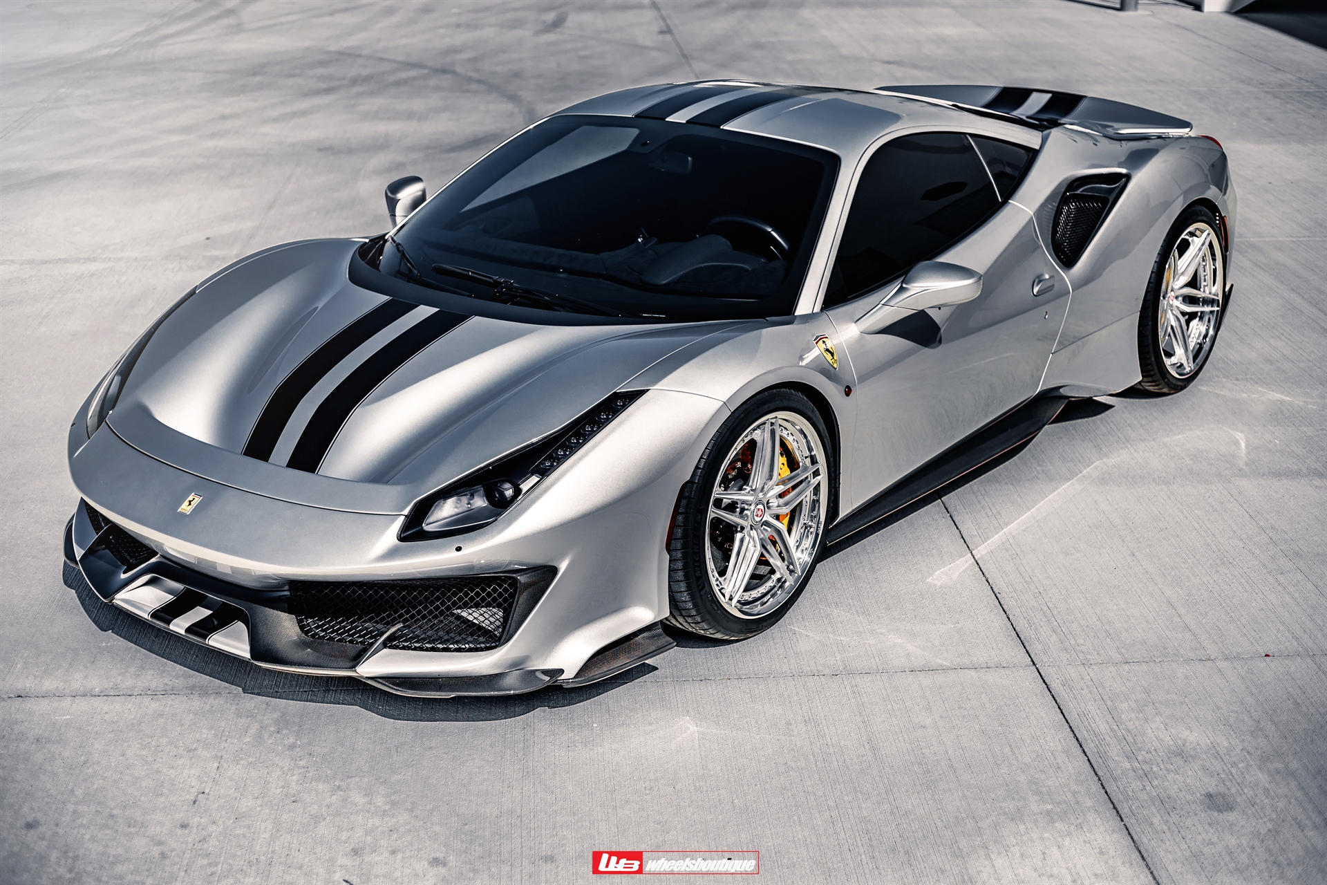 Ferrari 488 Pista | Argento Nürburgring | on HRE S107SC | Brushed Clear