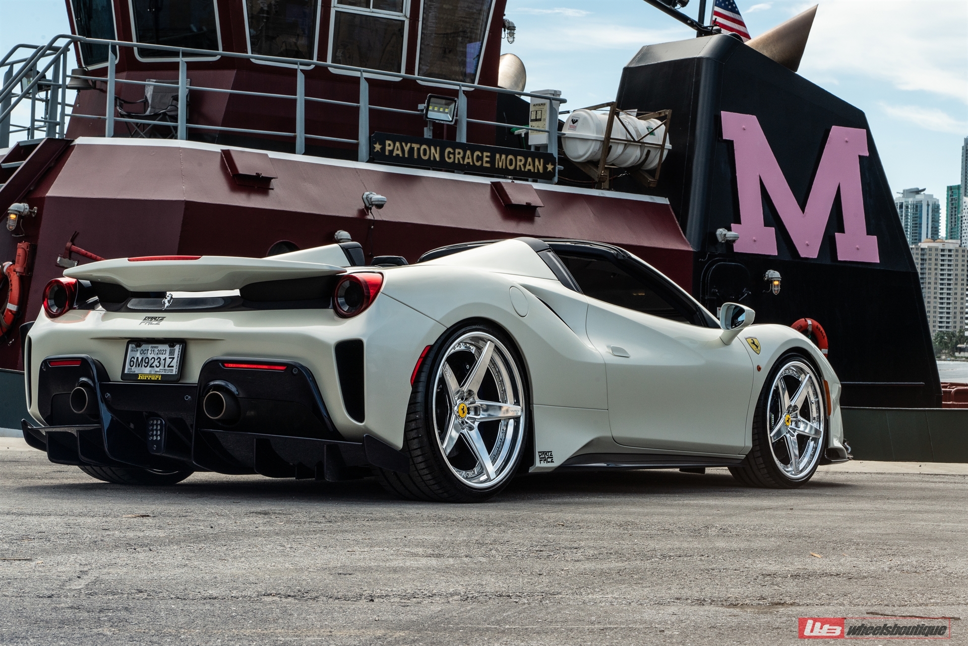 Ferrari 488 Pista | Bianco Avus | on ANRKY RS5.3 | Brushed Clear
