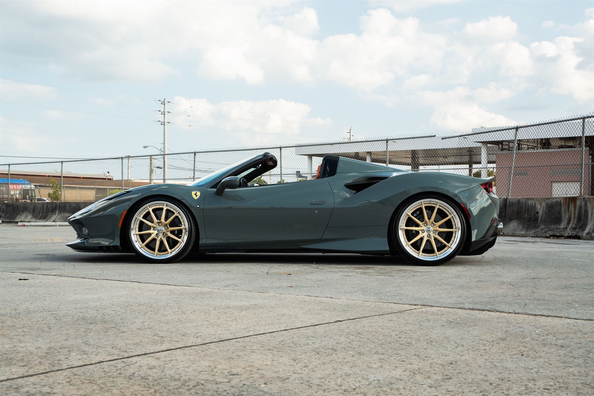Ferrari F8 Spider | Grigio Medio | HRE S104SC Wheels | Frozen Champagne