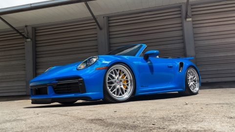 Porsche 992 Turbo S | Voodoo Blue | HRE 520 FMR | Brushed Clear
