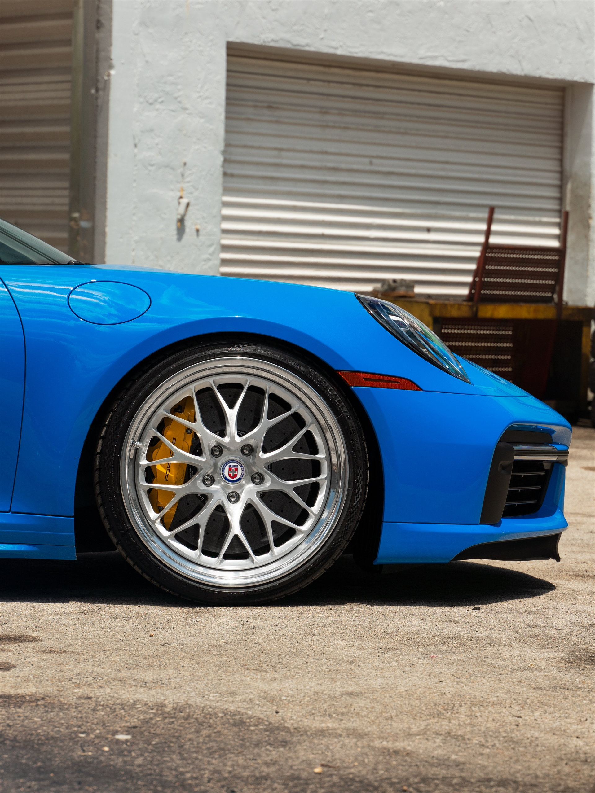 Porsche 992 Turbo S | Voodoo Blue | HRE 520 FMR | Brushed Clear