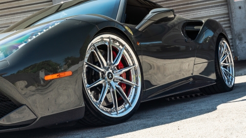 Ferrari 488 GTB | Grigio Medio | on HRE S104SC | Polished Clear