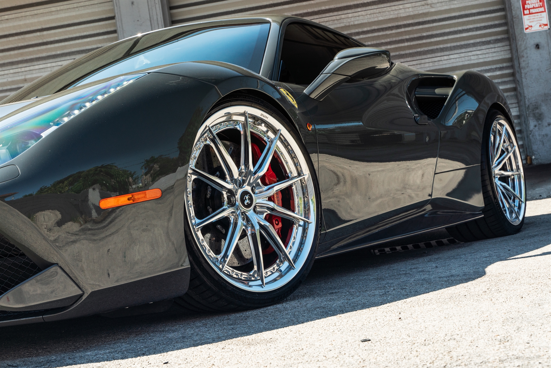 Ferrari 488 GTB | Grigio Medio | on HRE S104SC | Polished Clear