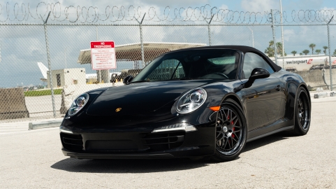 Porsche 991 Carera S Cabriolet | Black | on HRE 540 | Satin Black