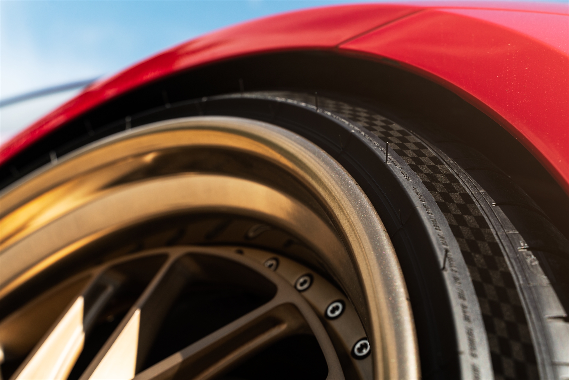 Porsche 992 GTS | Carmine Red | on 1886 Wheels S010| Brushed Champagne