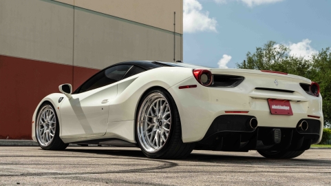 Ferrari 488 GTB | Bianco Fuji | on HRE 520 FMR | Brushed Clear