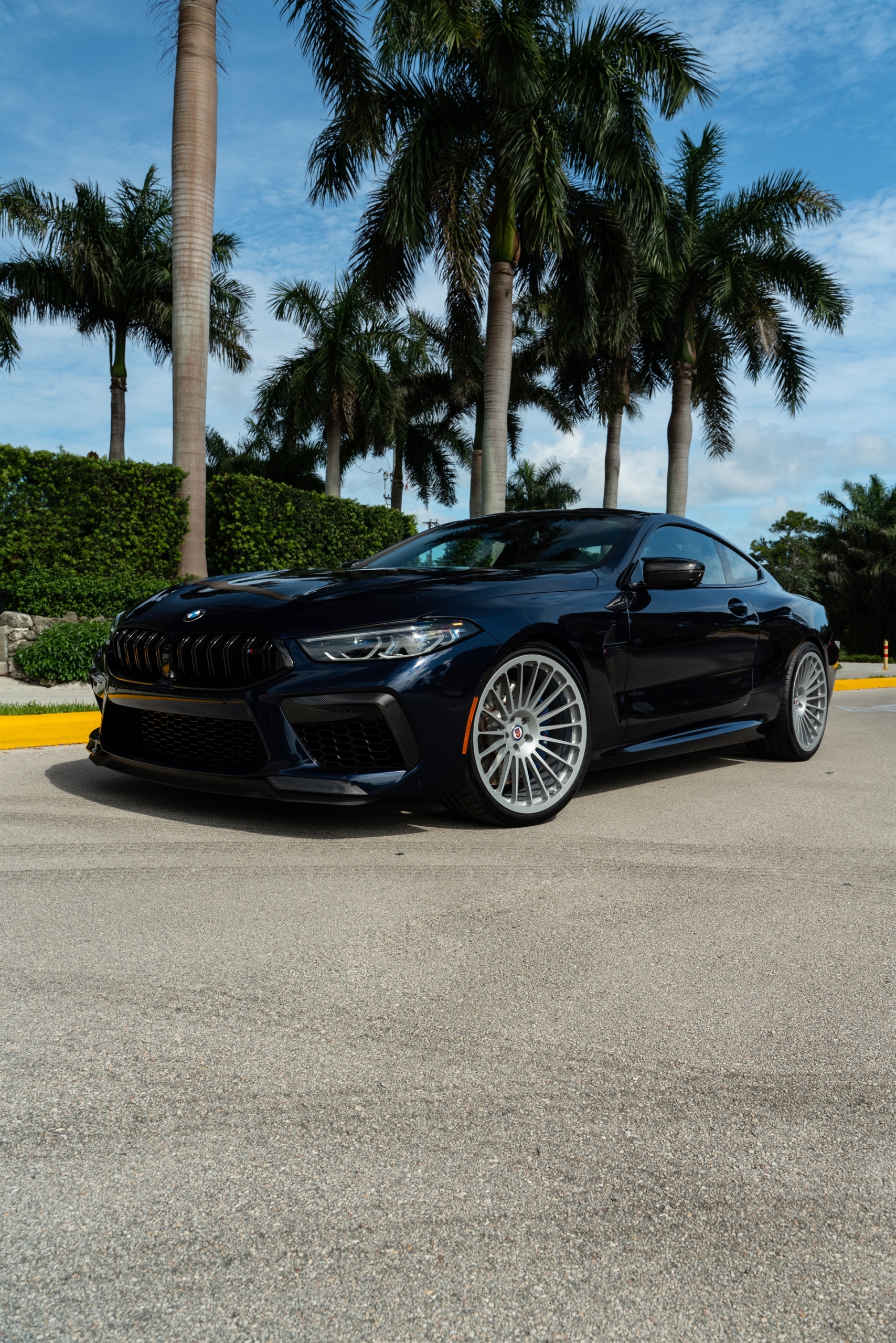 BMW M8 | Midnight Blue | on HRE 309M | Gloss Silver