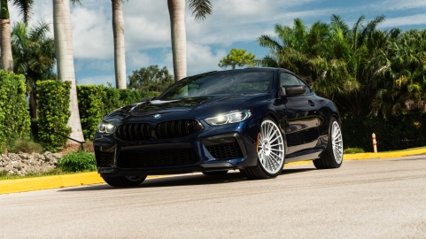 BMW M8 | Midnight Blue | on HRE 309M | Gloss Silver