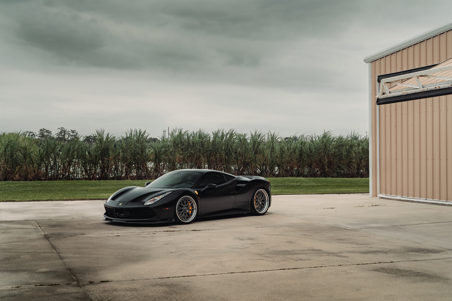 Ferrari 488 GTB | Nero Opaco | on 1886 S001 Wheels | Double Dark Tint