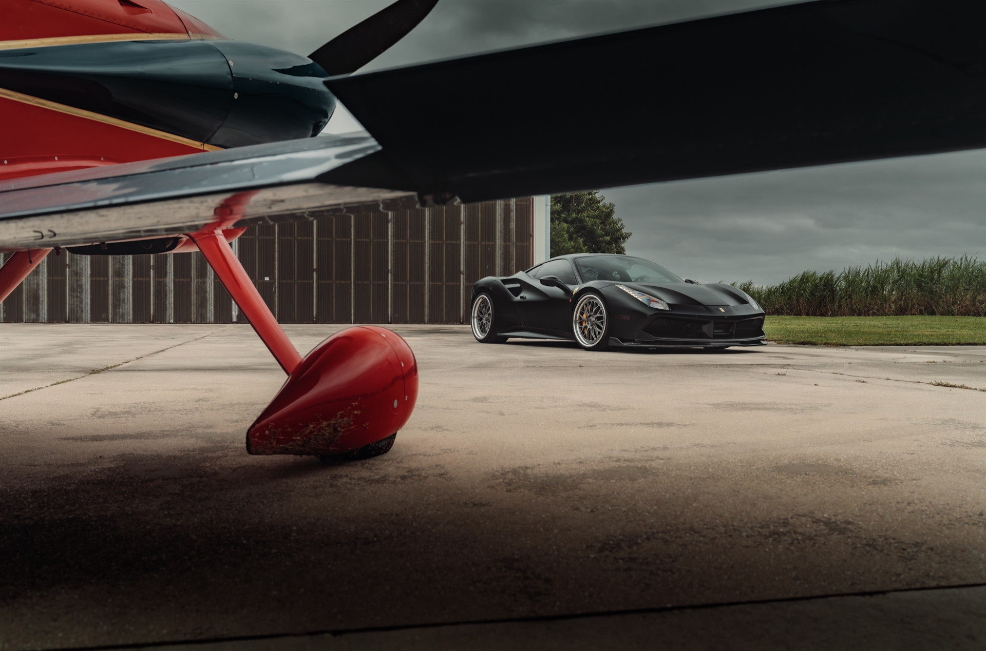 Ferrari 488 GTB | Nero Opaco | on 1886 S001 Wheels | Double Dark Tint