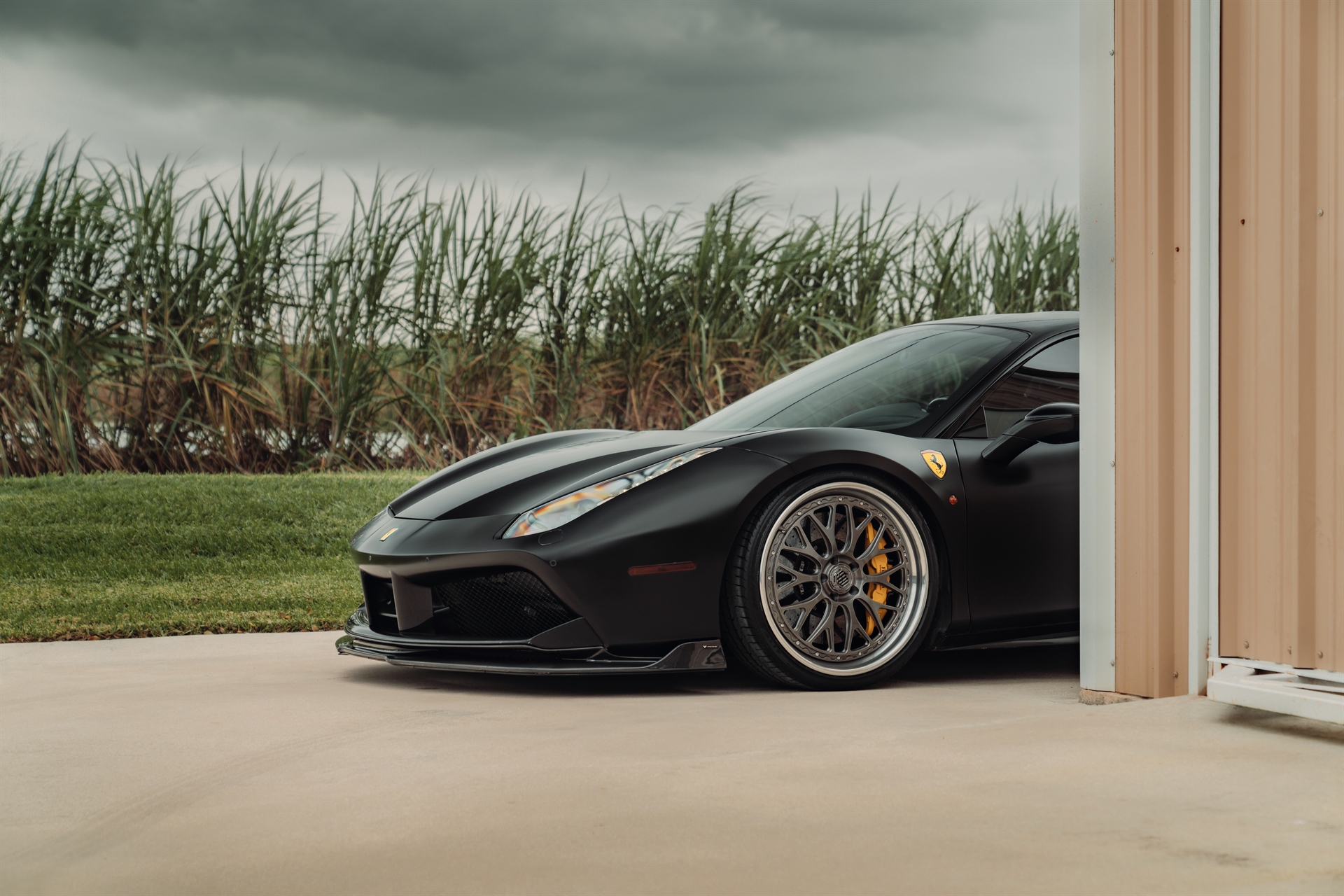 Ferrari 488 GTB | Nero Opaco | on 1886 S001 Wheels | Double Dark Tint