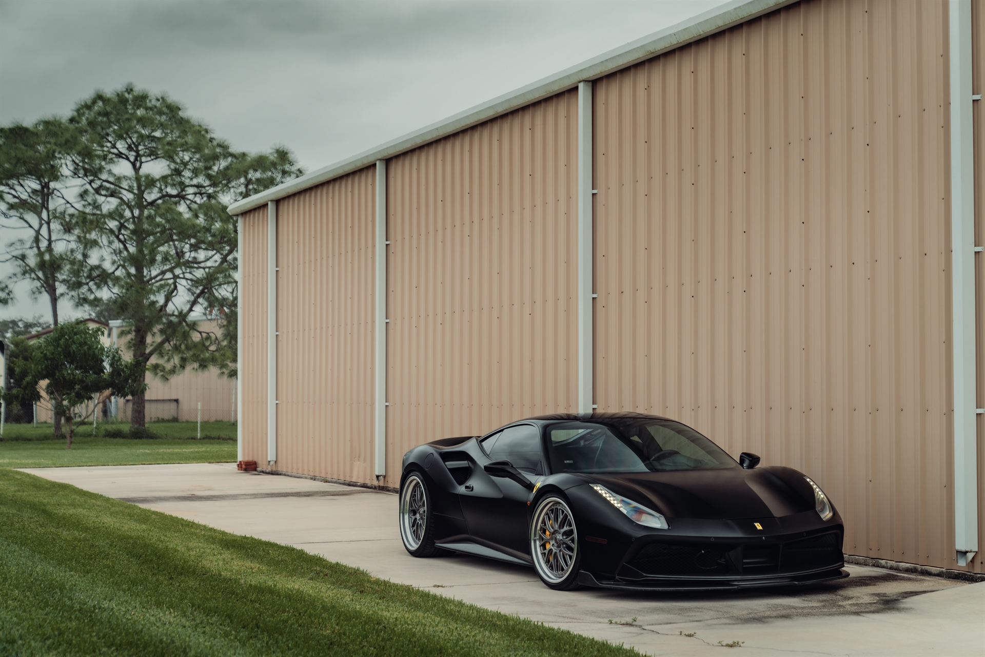 Ferrari 488 GTB | Nero Opaco | on 1886 S001 Wheels | Double Dark Tint