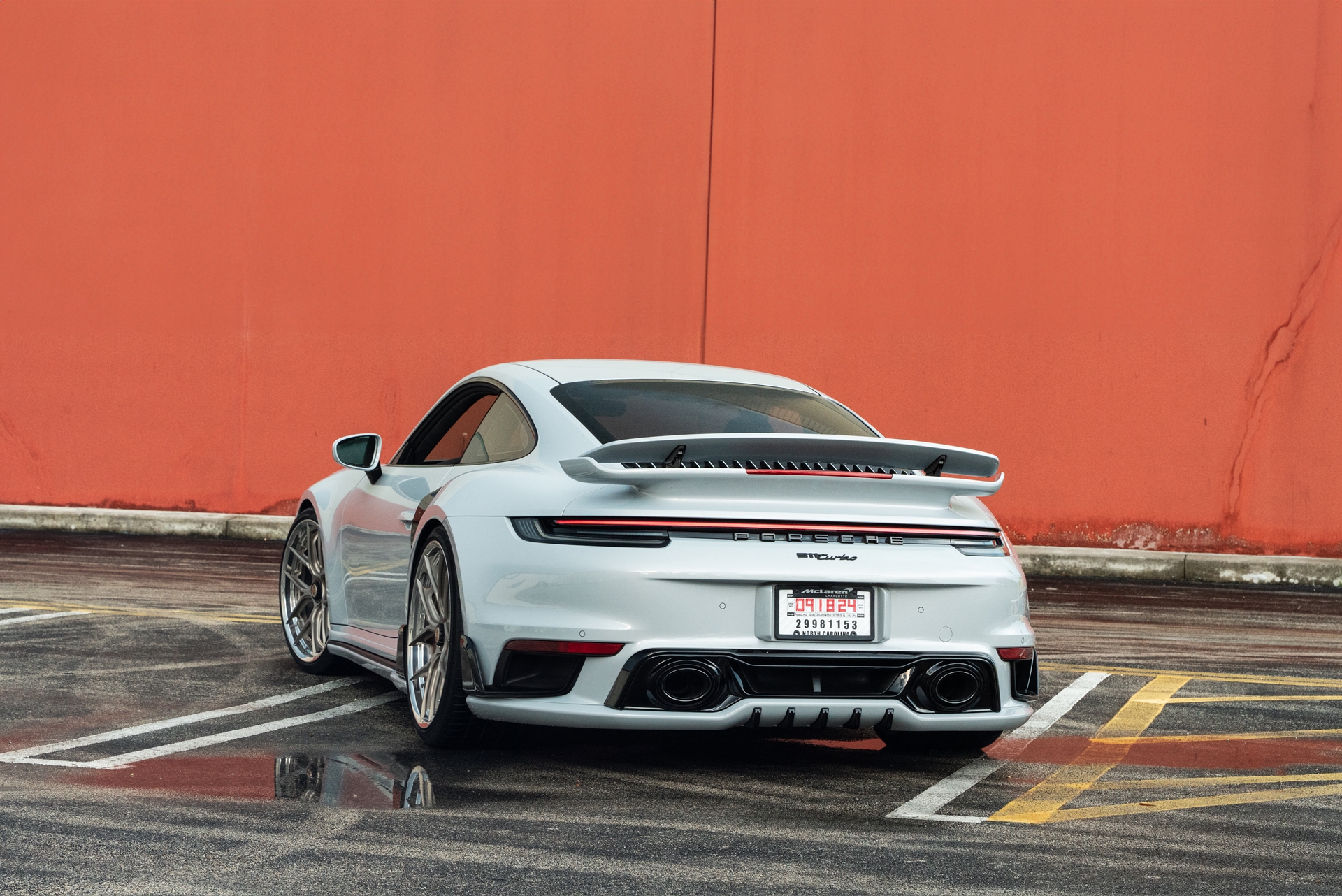 Porsche 992 Turbo S | Ice Gray Metallic| on HRE S101SC | Satin White Gold