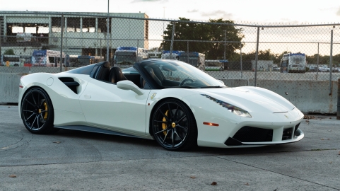 Ferrari 488 GTB Spyder | Bianco Avus | on ANRKY AN12 | Gloss Black