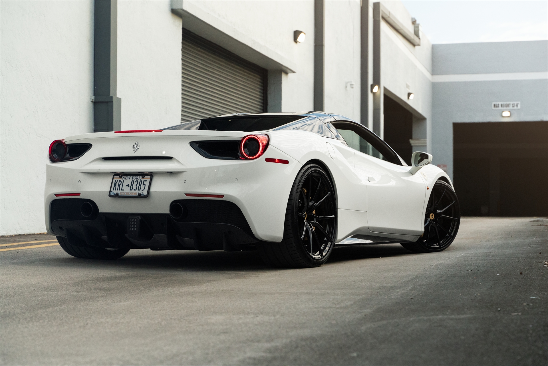 Ferrari 488 GTB Spyder | Bianco Avus | on ANRKY AN12 | Gloss Black