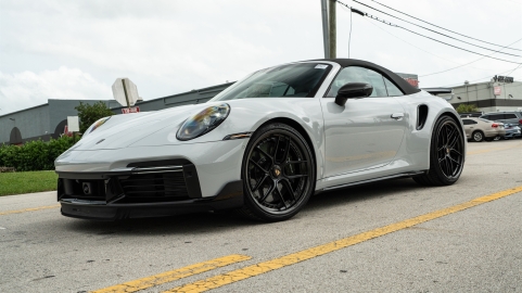 Porsche 992 Turbo S | Ice Gray Metallic | on HRE HX101 | Satin Black