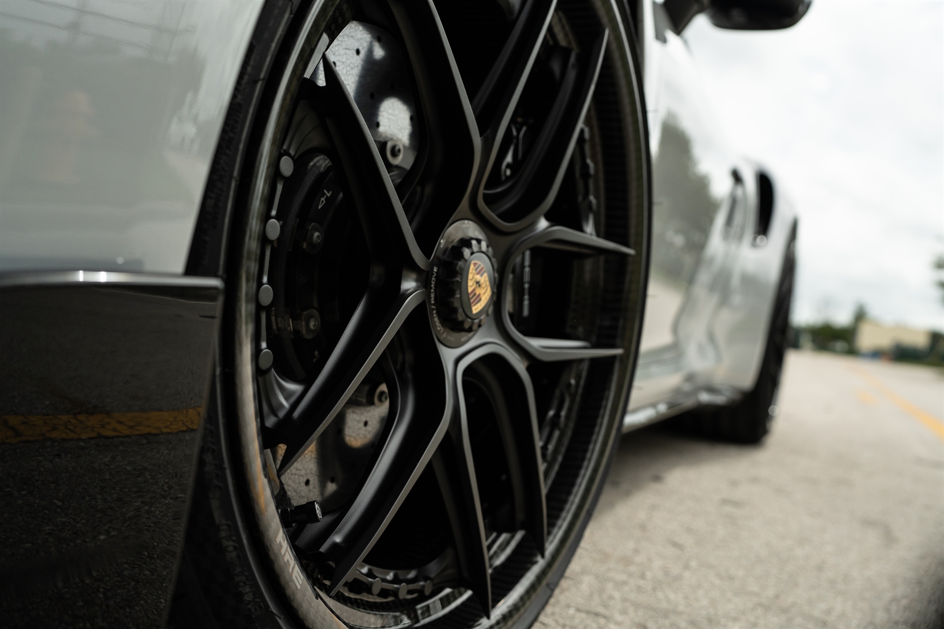 Porsche 992 Turbo S | Ice Gray Metallic | on HRE HX101 | Satin Black