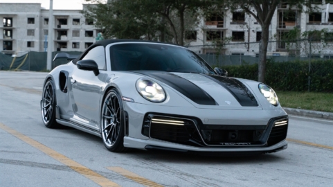 TECHART 992 Turbo S | Chalk | on HRE S104SC | Brushed Clear/ Gloss Black Window