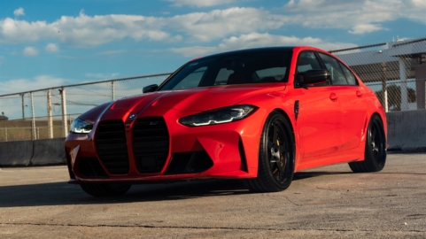 BMW G80 M3 | Toronto Red | on HRE Classic 305 | Satin Black