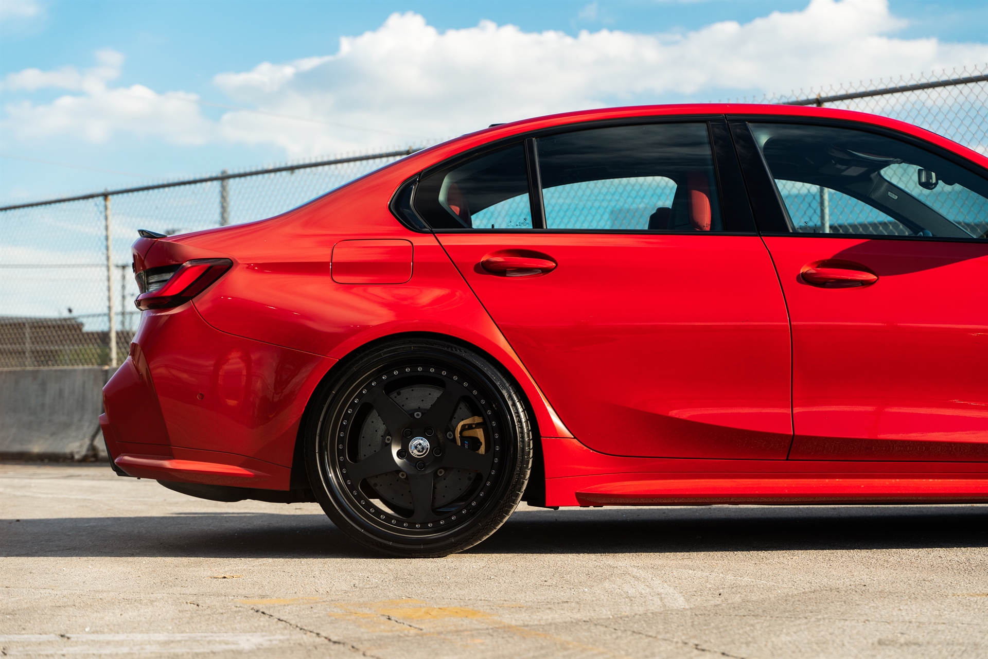 BMW G80 M3 | Toronto Red | on HRE Classic 305 | Satin Black