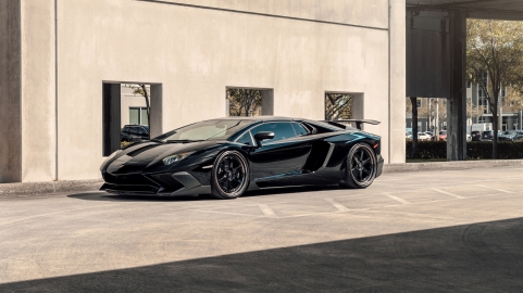 Lamborghini Aventador SV Roadster | Nero Noctis | on ANRKY JDX-316 | Gloss Black