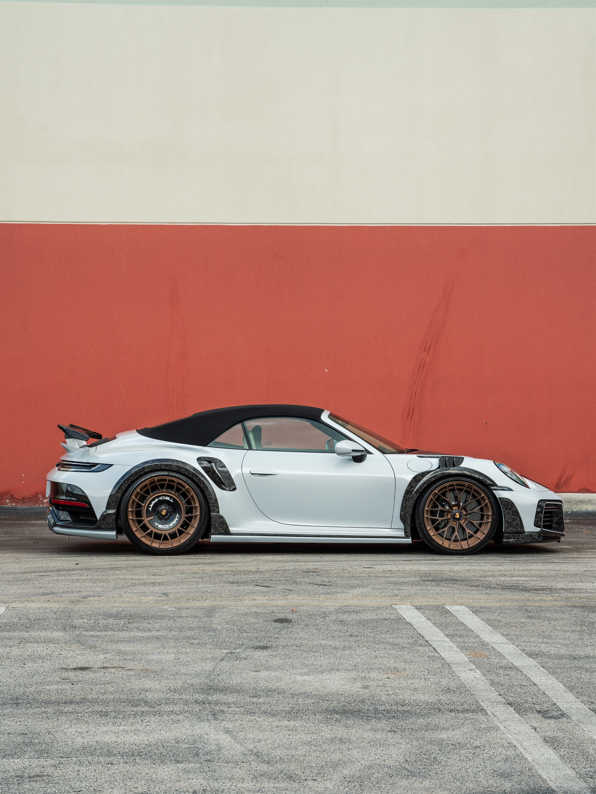 TECHART 992 Turbo S | GT-Street R America 1 of 10 | on ANRKY AN20 + AN20 Aerosport TECHART Wheels | Carrera White/ Satin Brushed Bronze