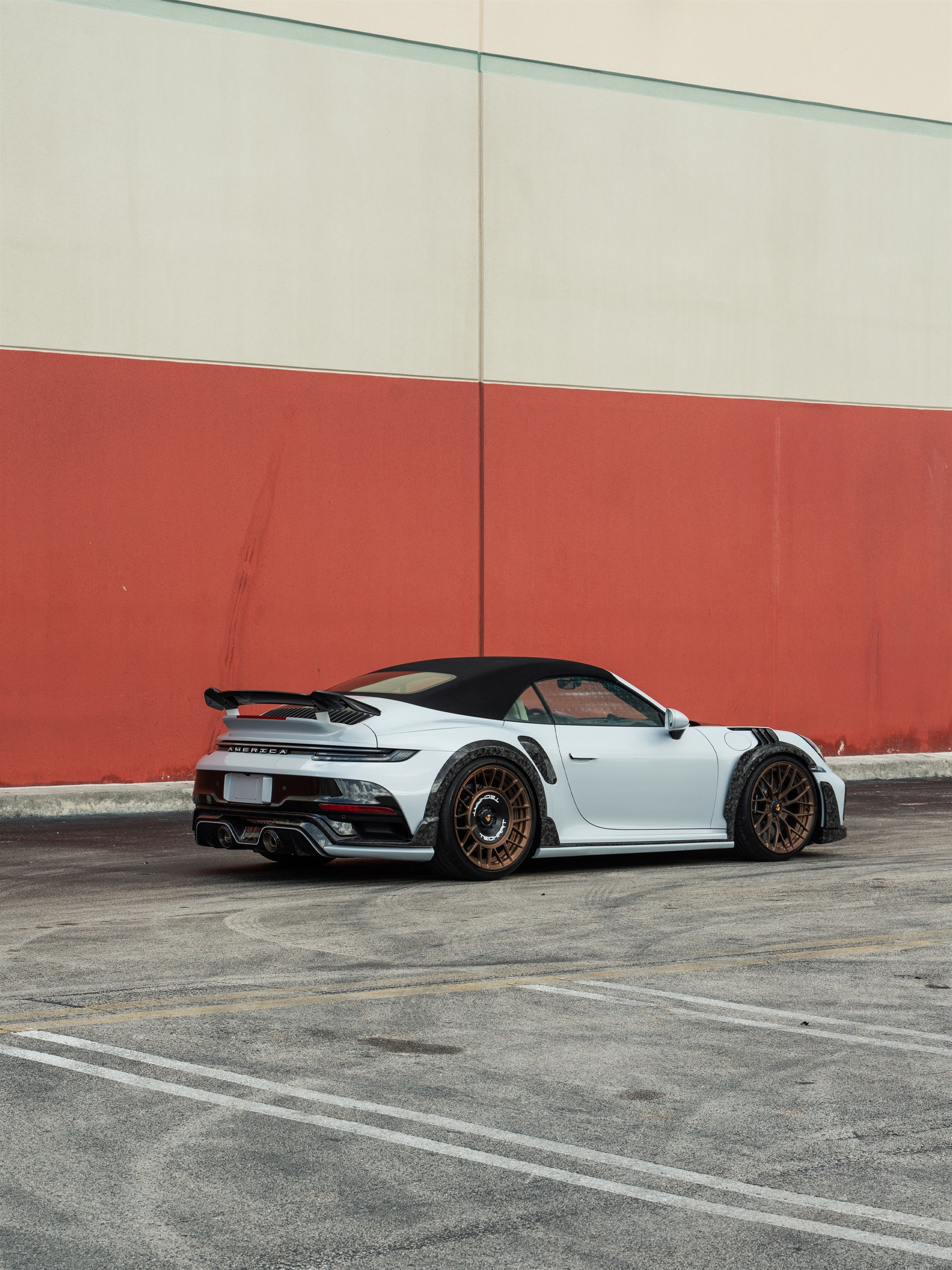TECHART 992 Turbo S | GT-Street R America 1 of 10 | on ANRKY AN20 + AN20 Aerosport TECHART Wheels | Carrera White/ Satin Brushed Bronze