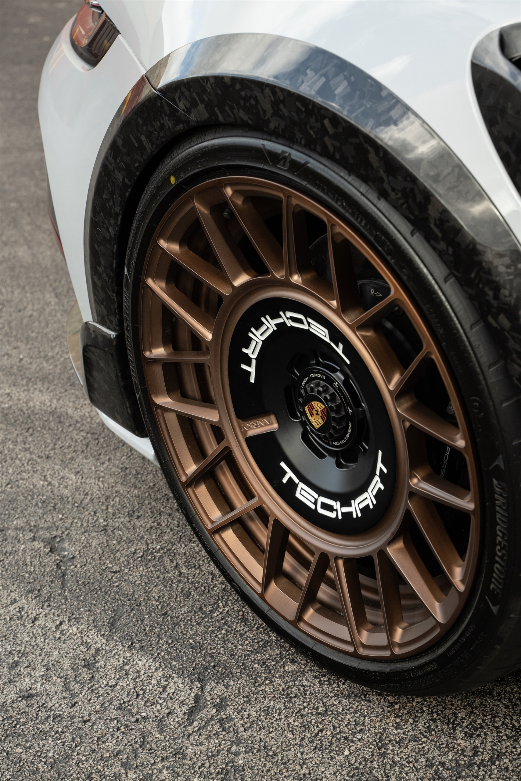 TECHART 992 Turbo S | GT-Street R America 1 of 10 | on ANRKY AN20 + AN20 Aerosport TECHART Wheels | Carrera White/ Satin Brushed Bronze