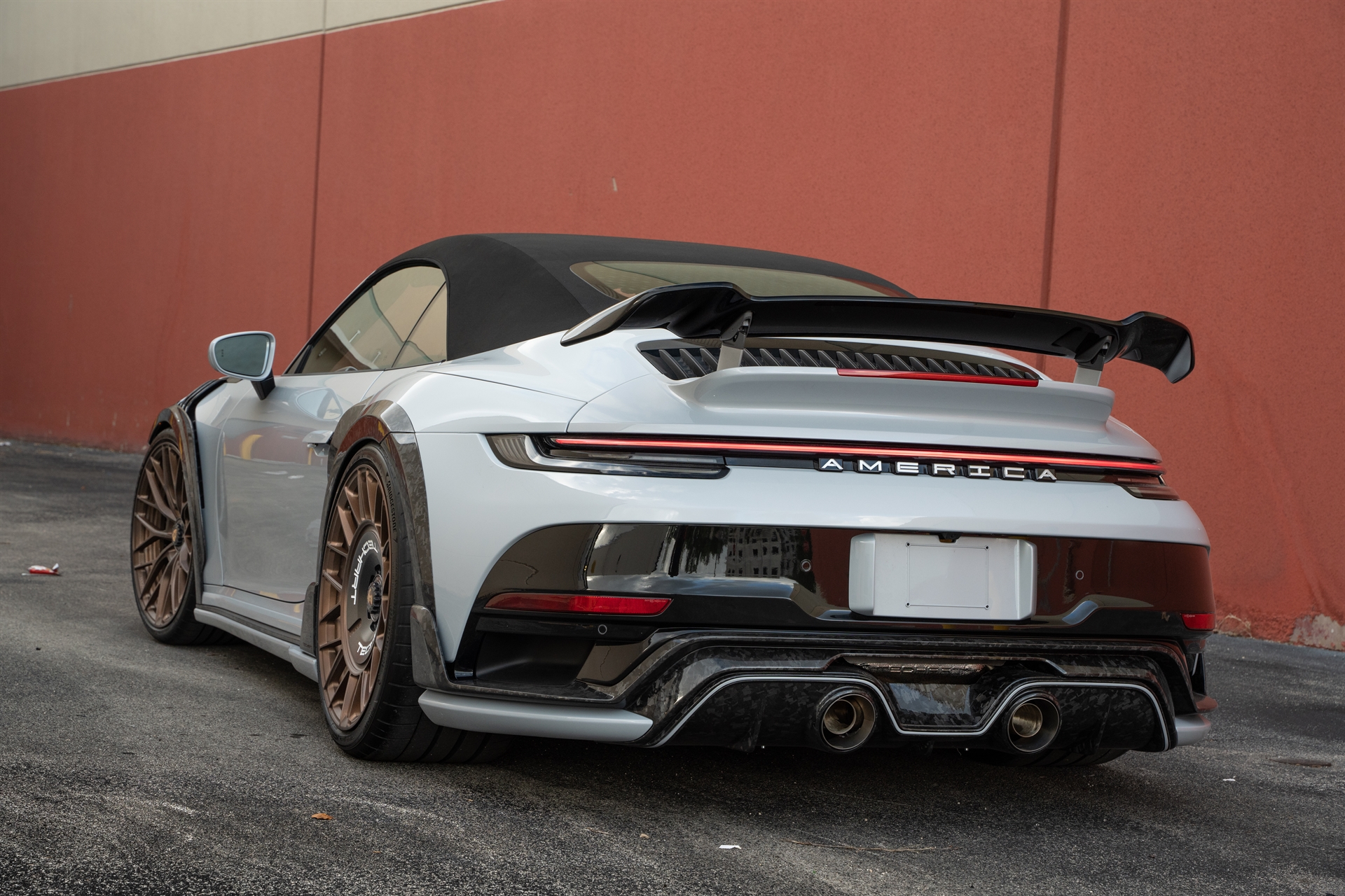 TECHART 992 Turbo S | GT-Street R America 1 of 10 | on ANRKY AN20 + AN20 Aerosport TECHART Wheels | Carrera White/ Satin Brushed Bronze