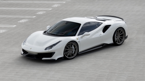 Ferrari 488 Pista | Bianco Avus | on HRE P104SC | Satin White Gold