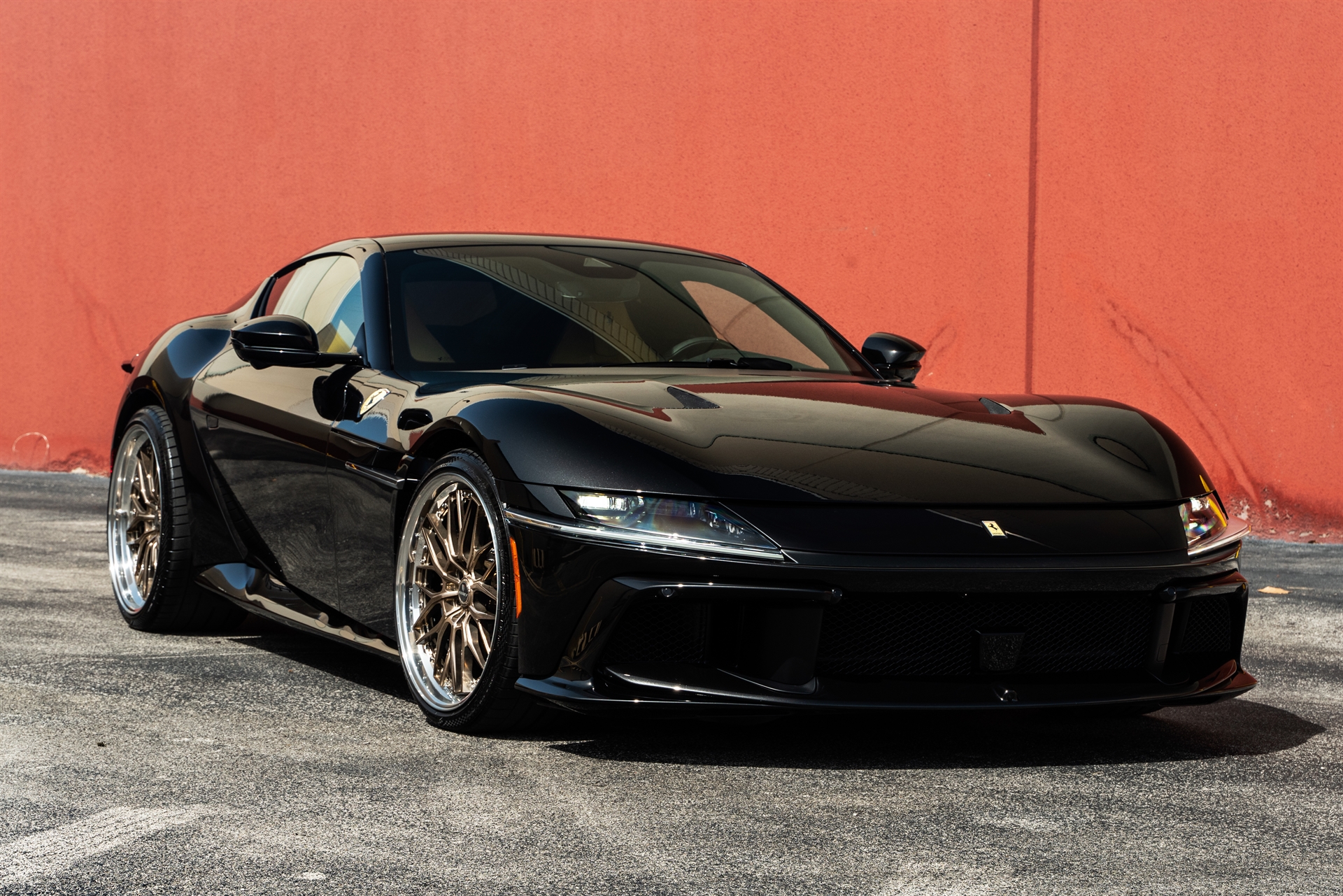 Ferrari 12 Cilindri | Nero Daytona | on ANRKY RS1 | Mirror Polished Champagne