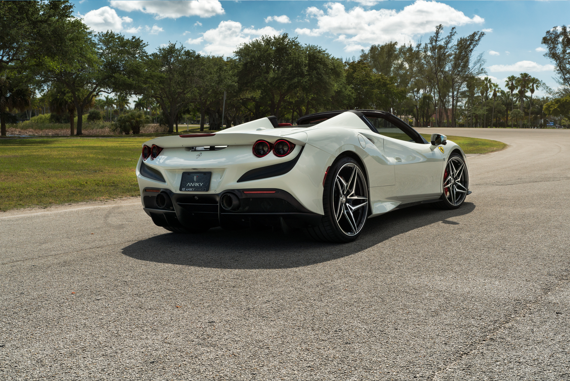 Ferrari F8 Spider | Bianco Avus | ANRKY S3-X1 | Two-Tone: Brushed Clear Face + Gloss Black Windows