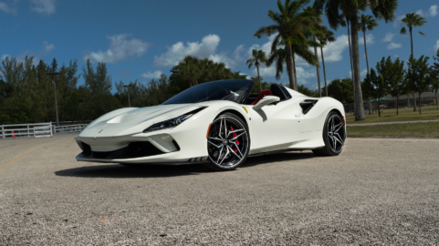 Ferrari F8 Spider | Bianco Avus | ANRKY S3-X1 | Two-Tone: Brushed Clear Face + Gloss Black Windows