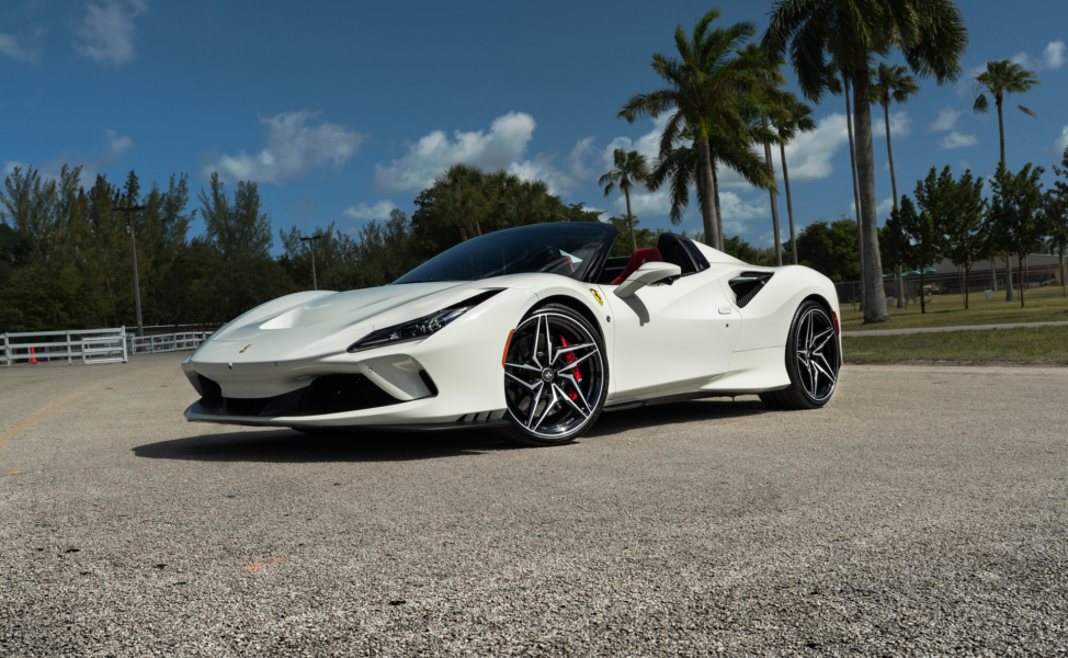 Ferrari F8 Spider | Bianco Avus | ANRKY S3-X1 | Two-Tone: Brushed Clear Face + Gloss Black Windows