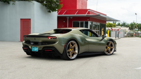 Ferrari 296 GTB | Verde Mansoni | on ANRKY RS5.3 | Mirror Polished Champagne