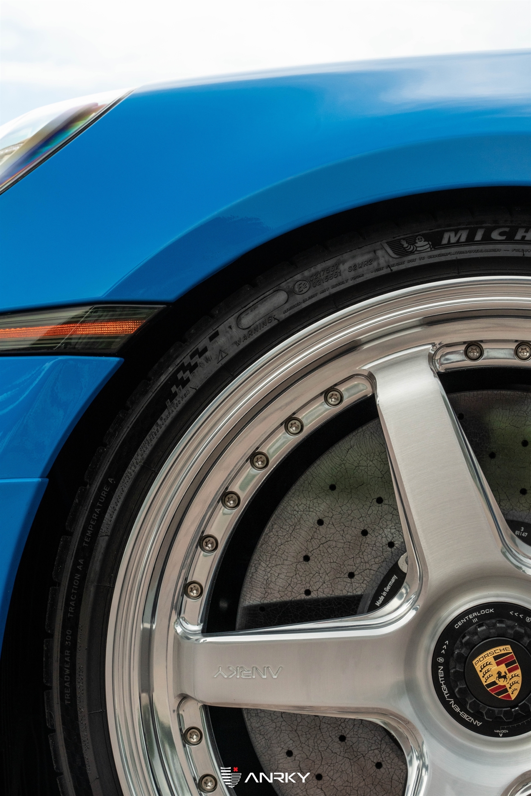 TECHART 992 Turbo S | Riviera Blue | on ANRKY JDX-200 | Brushed Clear Face + Mirror Polished Windows