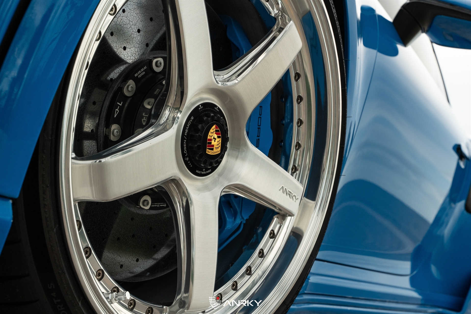 TECHART 992 Turbo S | Riviera Blue | on ANRKY JDX-200 | Brushed Clear Face + Mirror Polished Windows