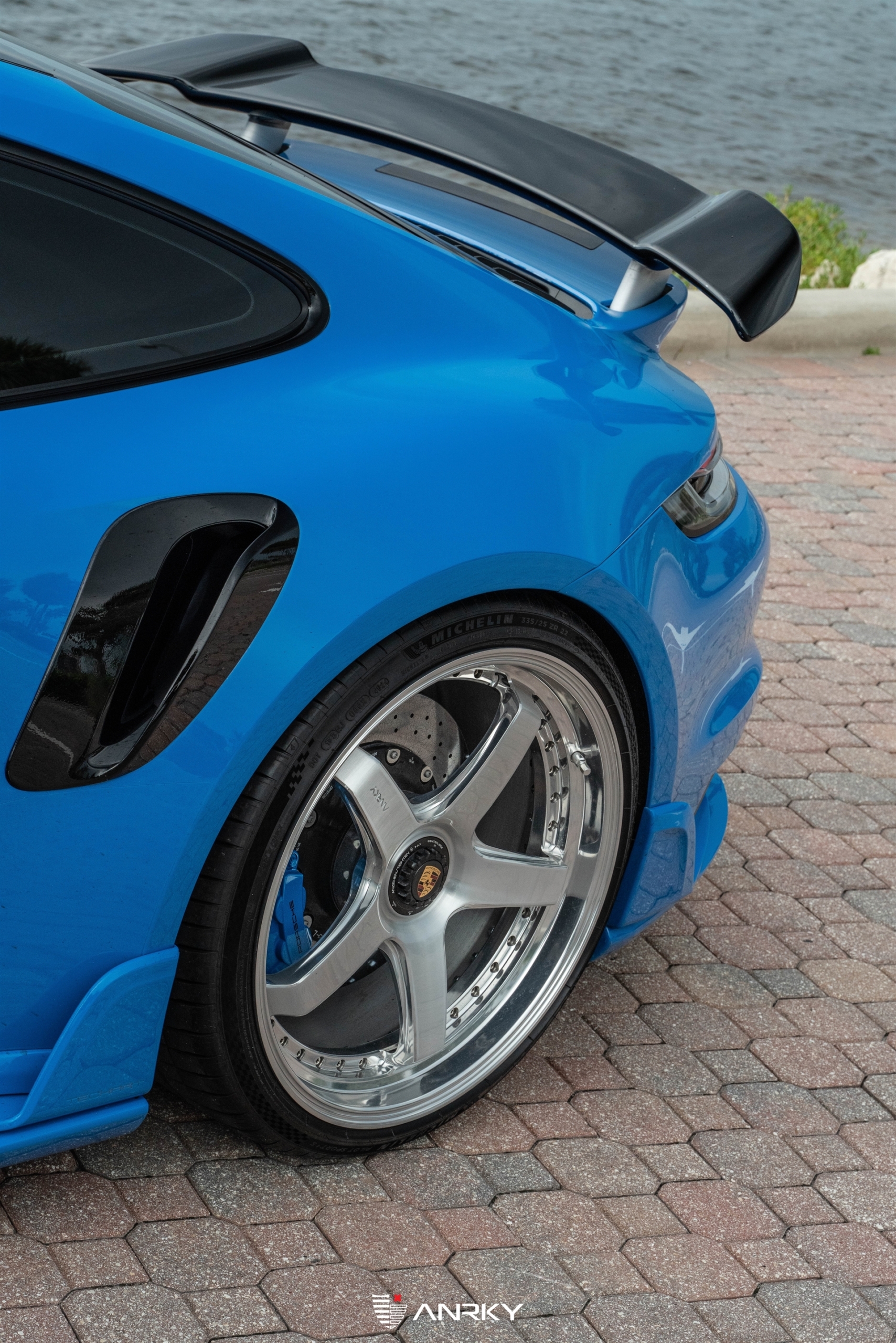 TECHART 992 Turbo S | Riviera Blue | on ANRKY JDX-200 | Brushed Clear Face + Mirror Polished Windows