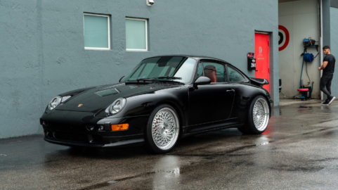 Porsche 993 Turbo | Black | on 1886 S009 Wheels | Brushed Clear