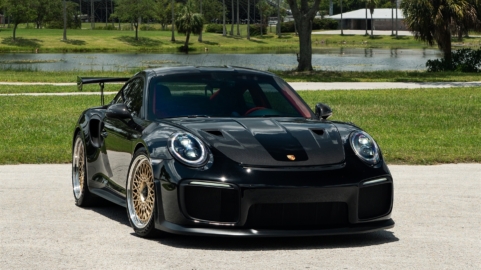 Porsche 991 GT2 RS | Black | On HRE 501 FMR | Frozen Polished Gold            