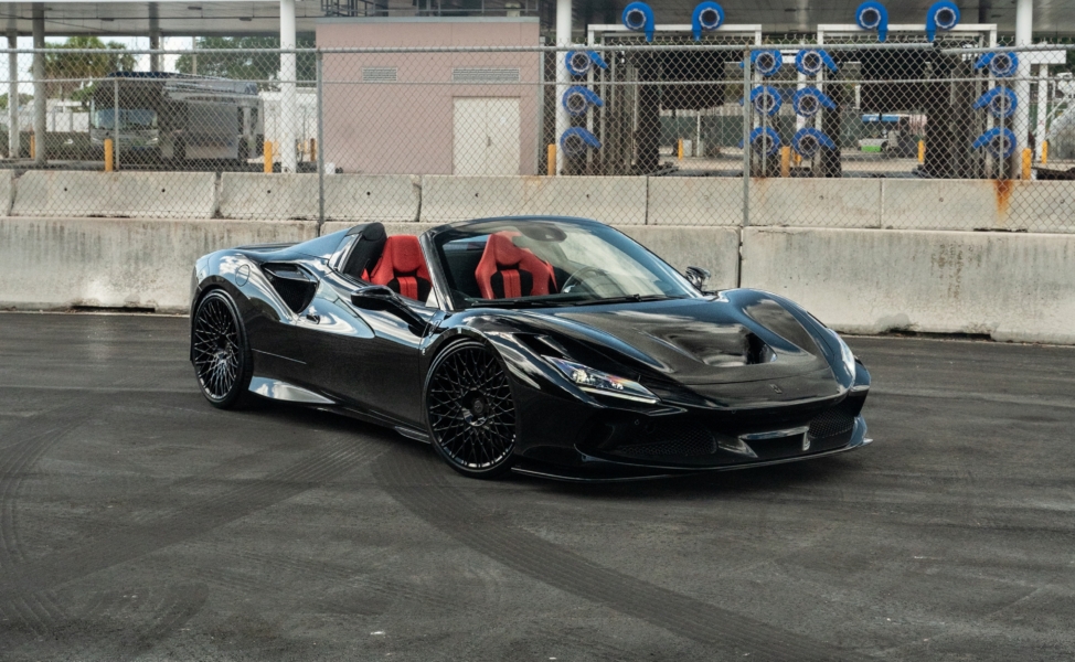 Ferrari F8 | Nero | on HRE 501M | Gloss Black