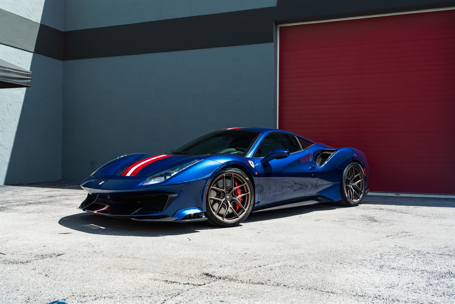 Ferrari 488 Pista | TDF Blue | on HRE R101LW | Santin Bronze