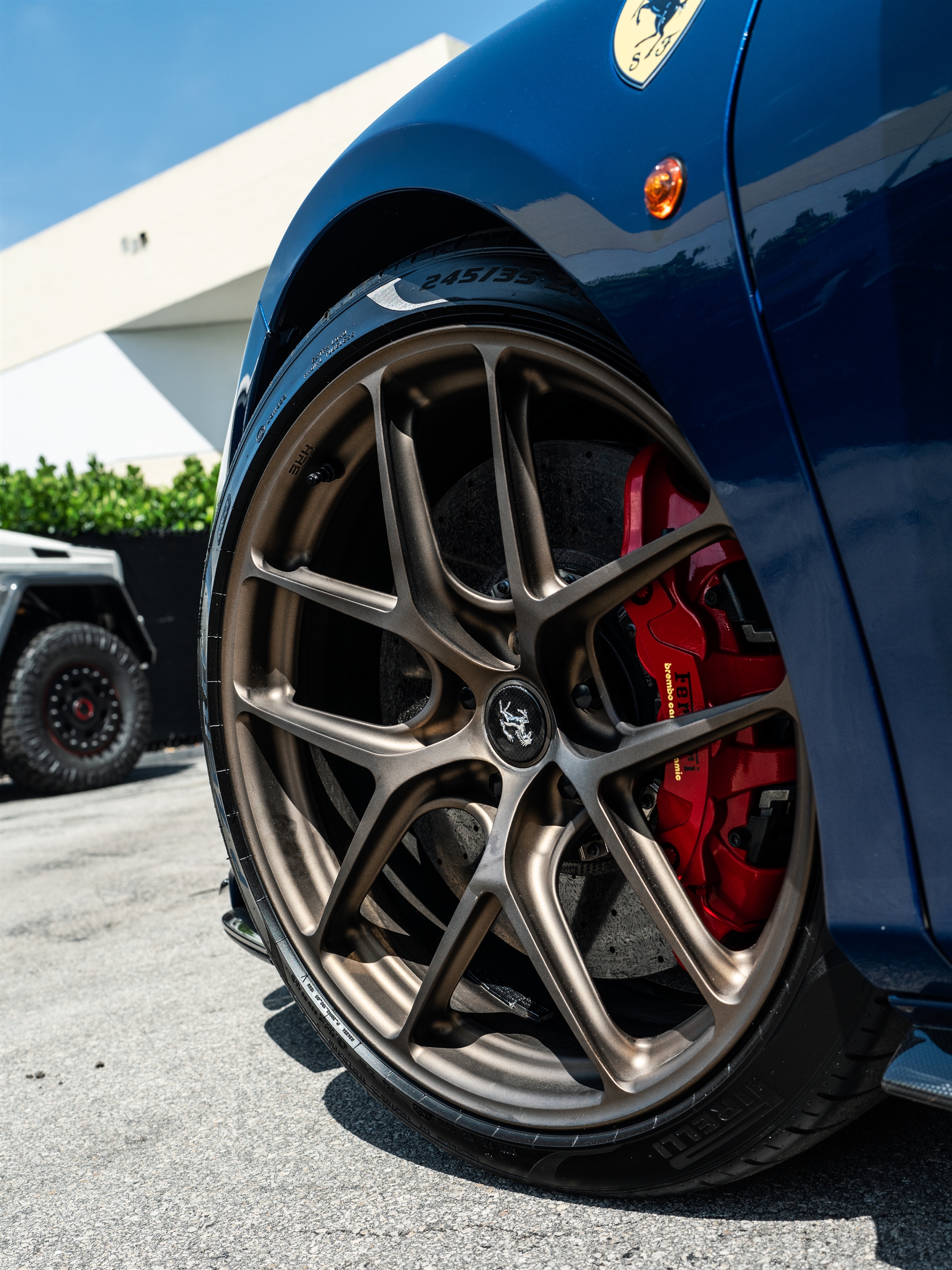 Ferrari 488 Pista | TDF Blue | on HRE R101LW | Santin Bronze