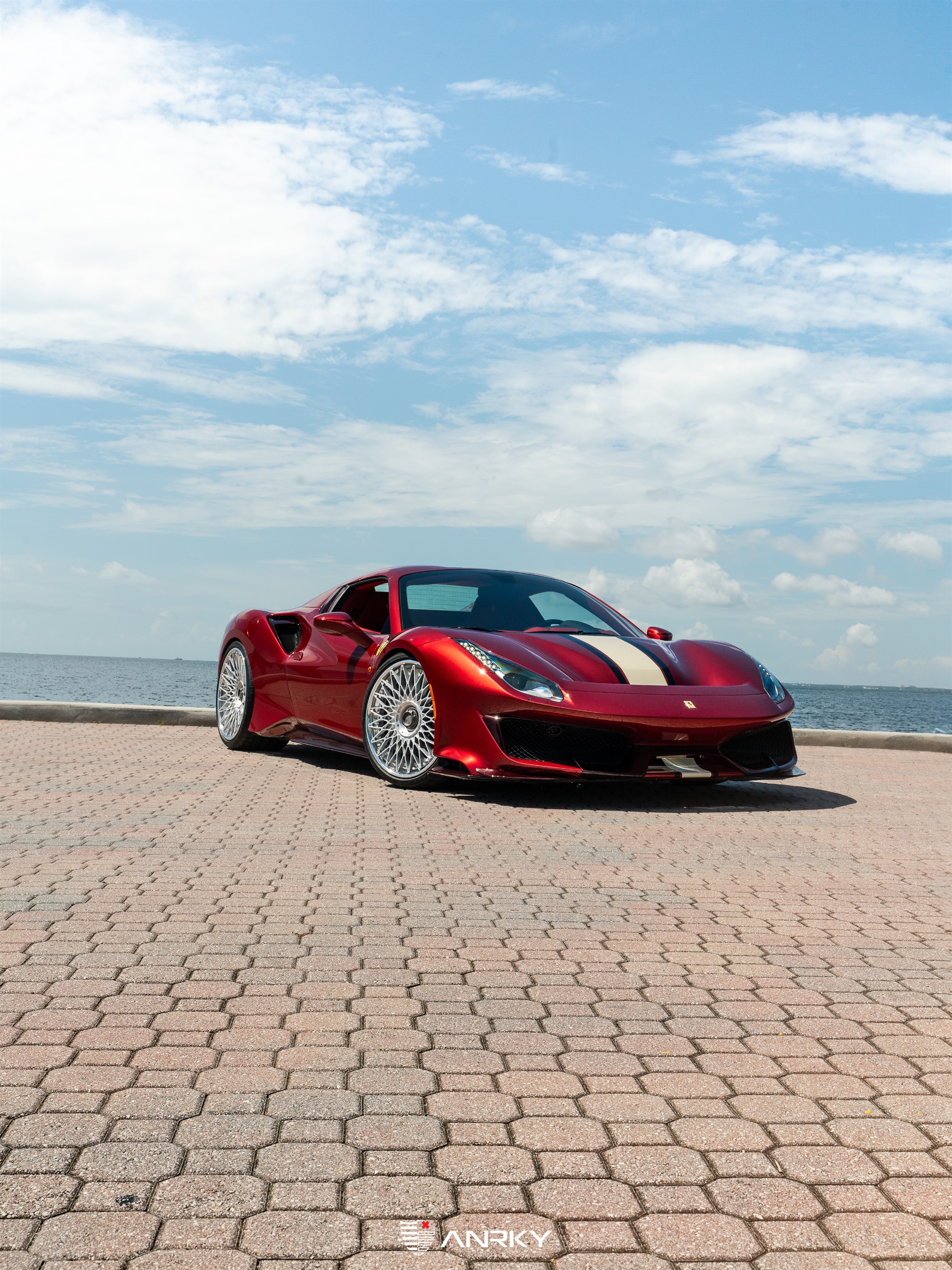 Ferrari 488 Pista | Rosso Fiorano | on ANRKY RS7.3 | Frozen Polished Clear