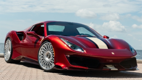 Ferrari 488 Pista | Rosso Fiorano | on ANRKY RS7.3 | Frozen Polished Clear