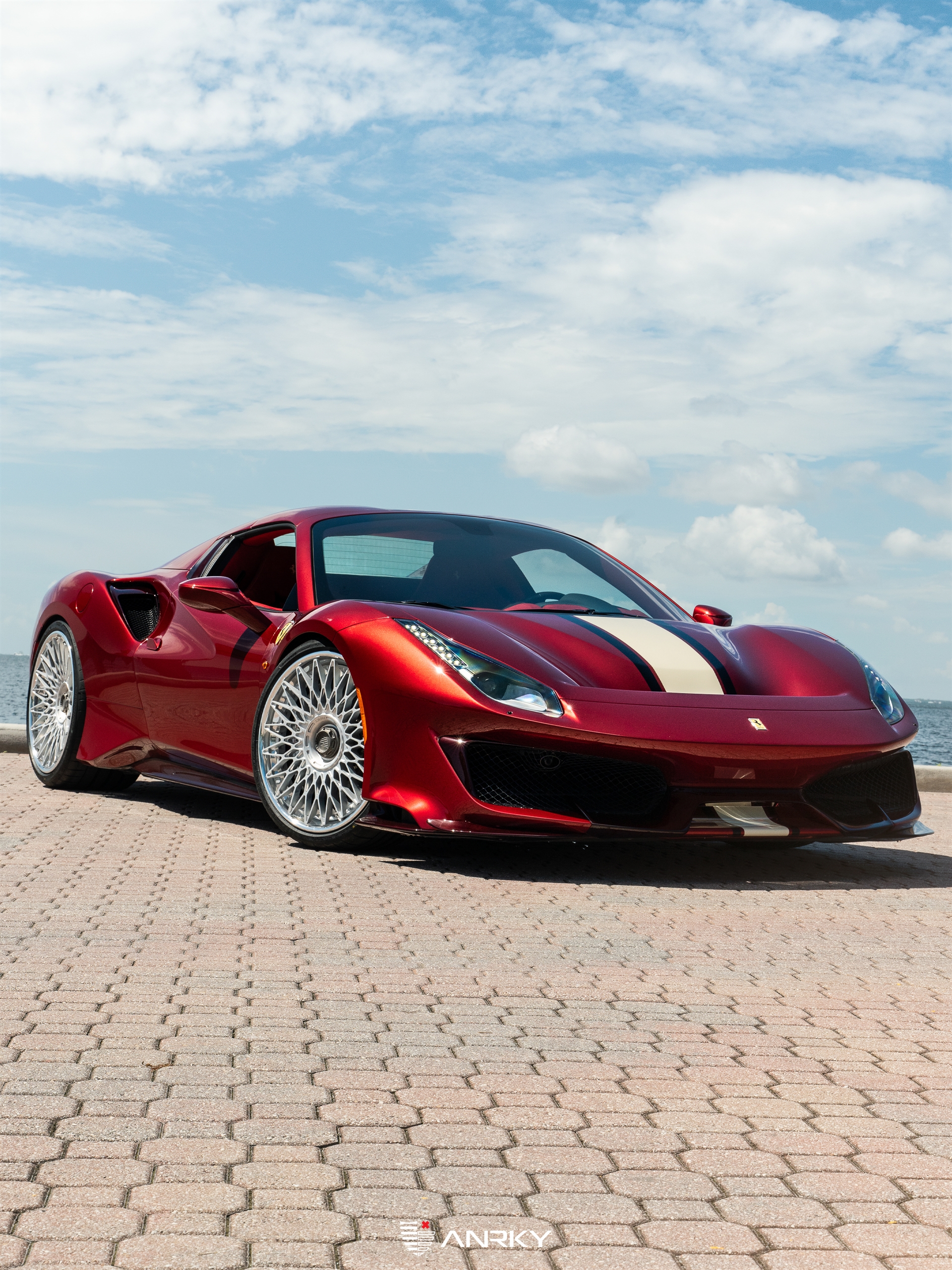 Ferrari 488 Pista | Rosso Fiorano | on ANRKY RS7.3 | Frozen Polished Clear