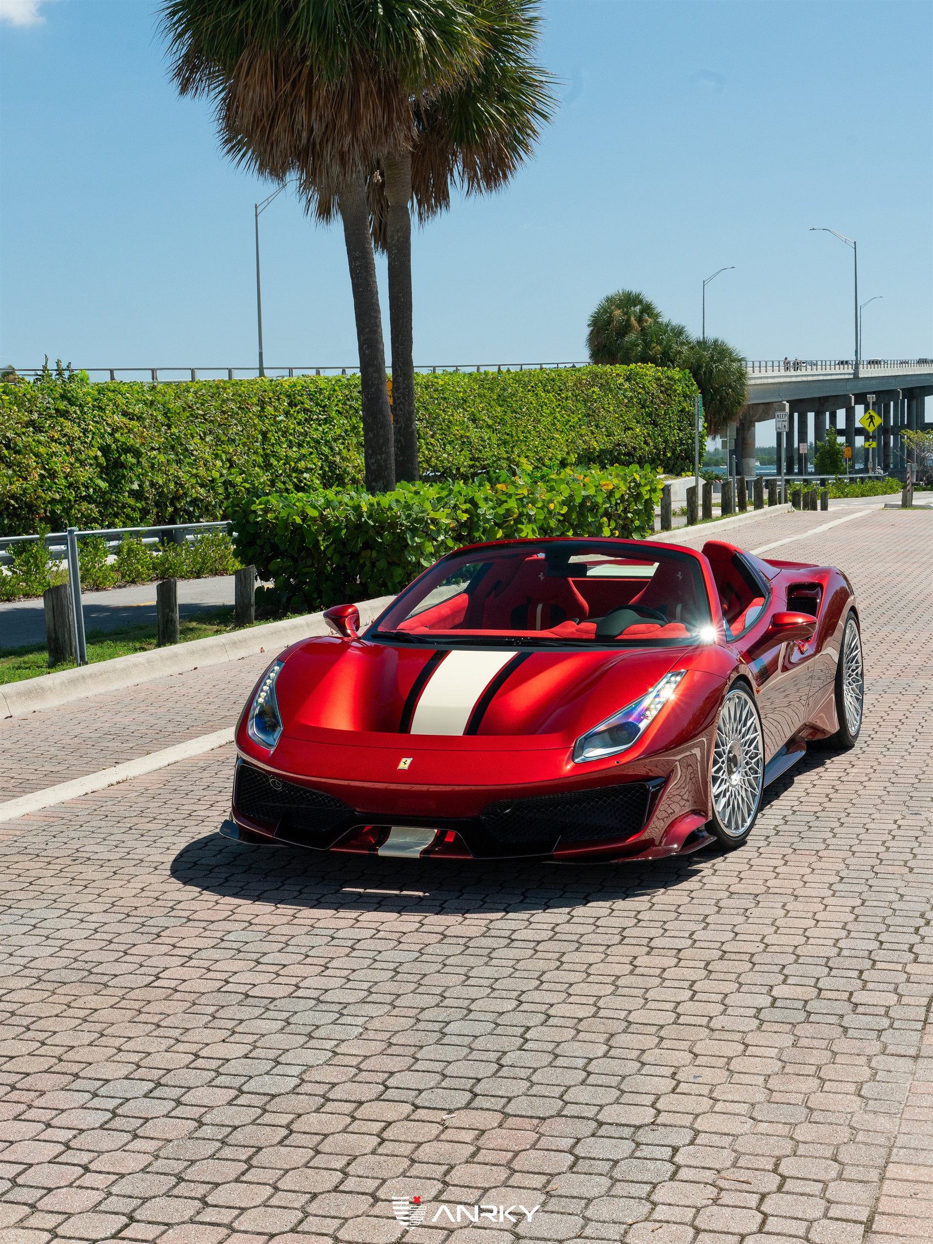 Ferrari 488 Pista | Rosso Fiorano | on ANRKY RS7.3 | Frozen Polished Clear
