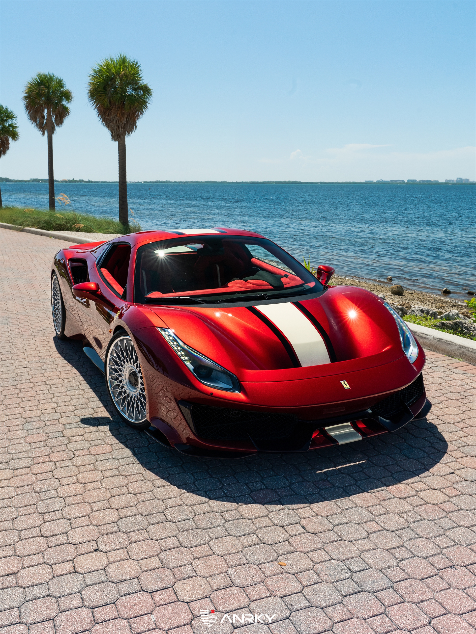 Ferrari 488 Pista | Rosso Fiorano | on ANRKY RS7.3 | Frozen Polished Clear