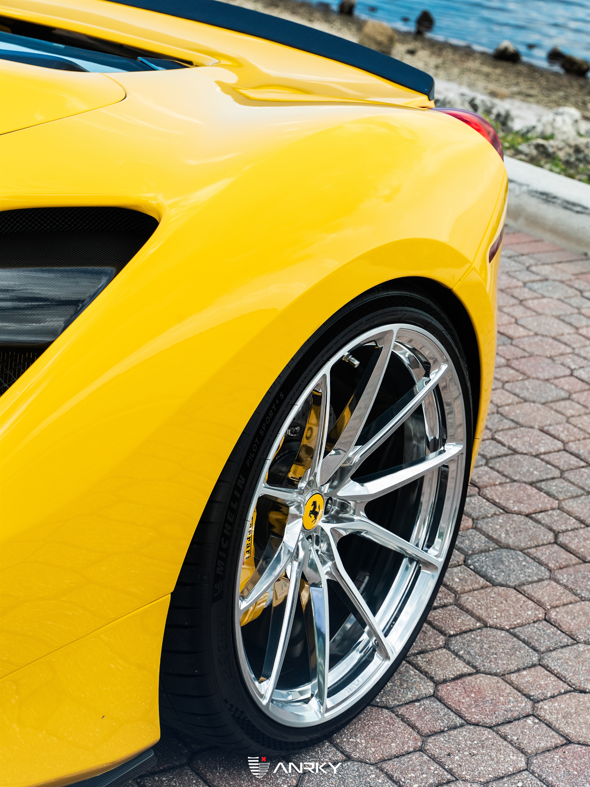 Ferrari 488 Spider | Giallo Modena | on ANRKY AN12 | Polished Clear